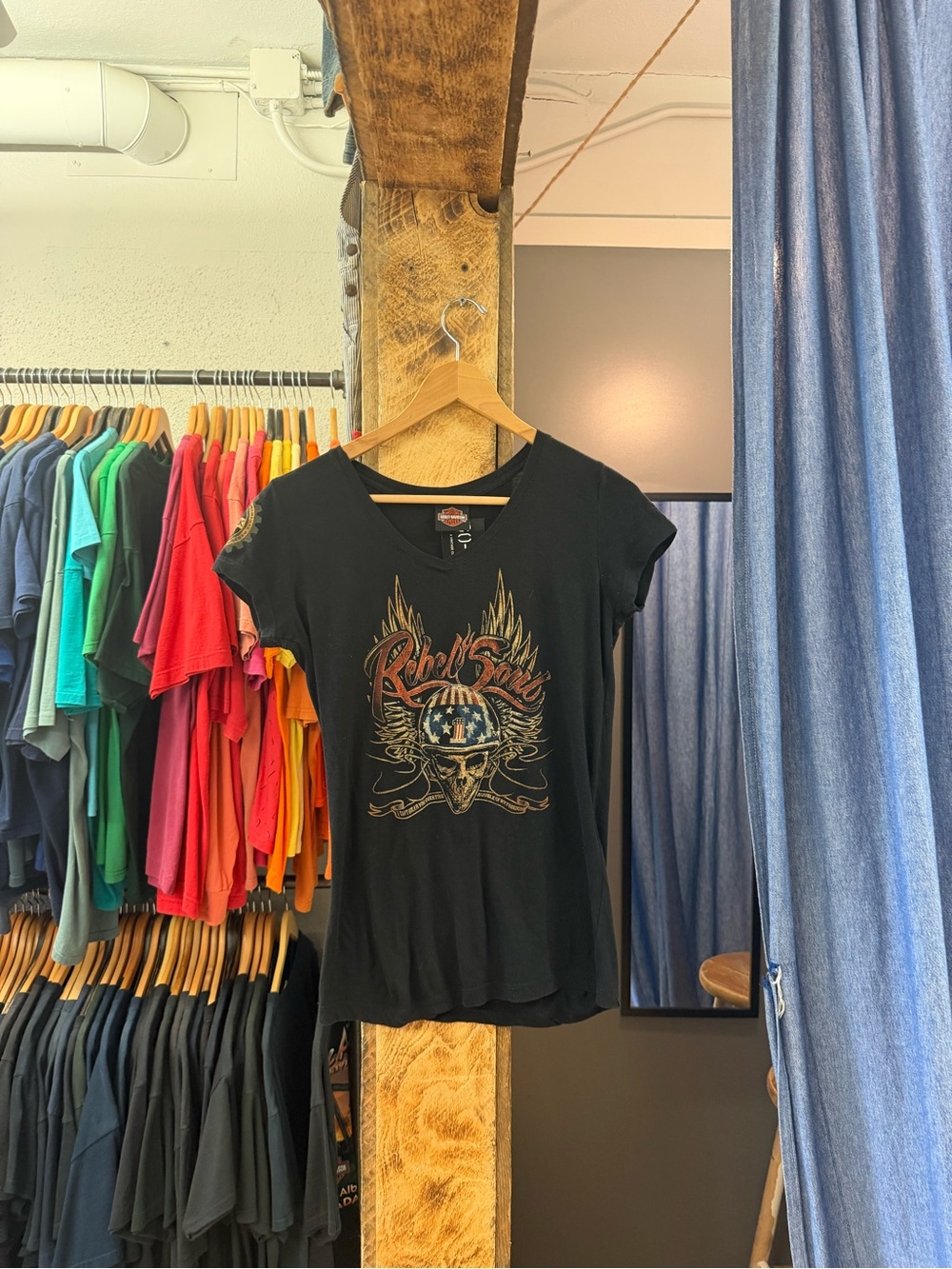 Vintage Harley-Davidson Black Women's Short Sleeve Graphic T-shirt